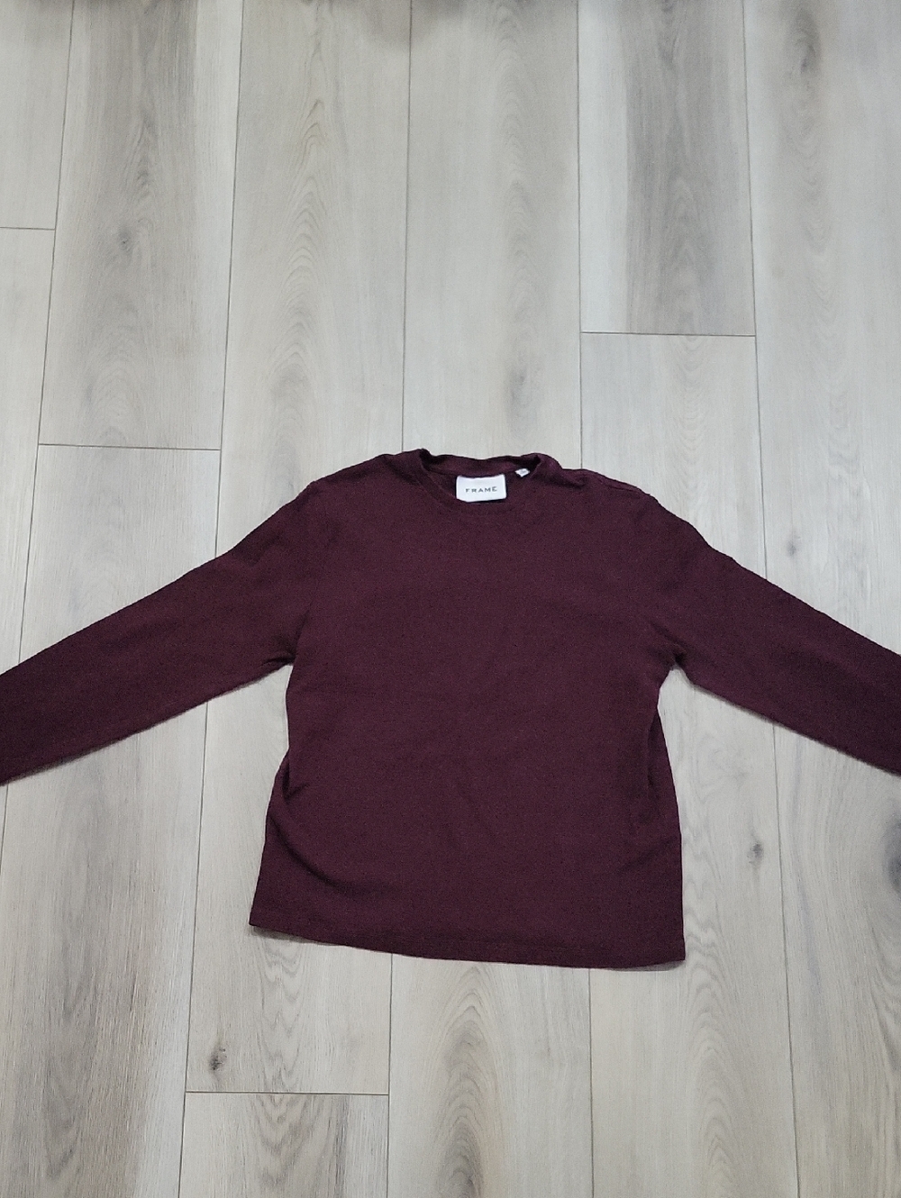 Frame Denim Men's Crewneck Sweater in Burgundy